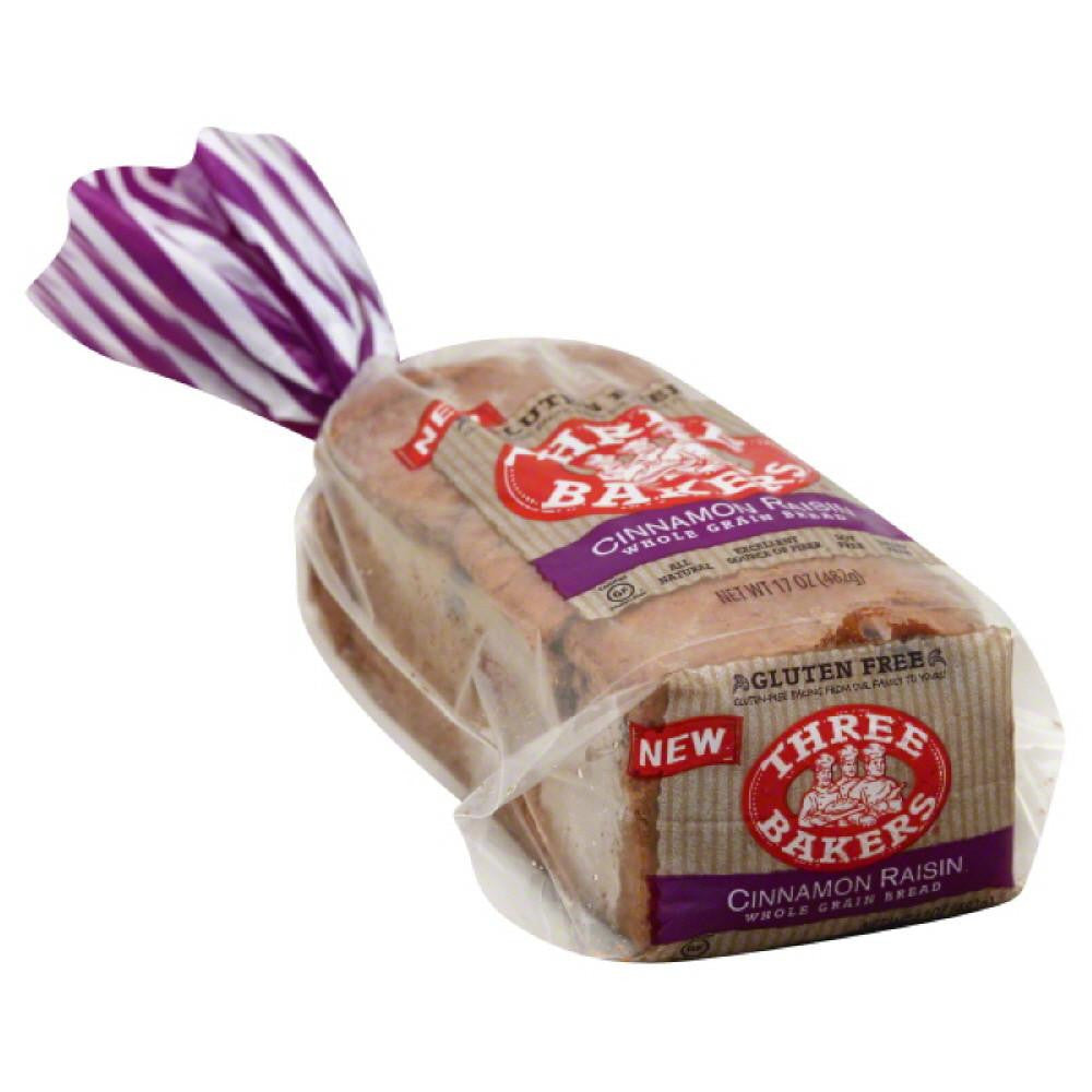 Three Bakers Cinnamon Raisin Whole Grain Bread, 17 Oz (Pack of 6)