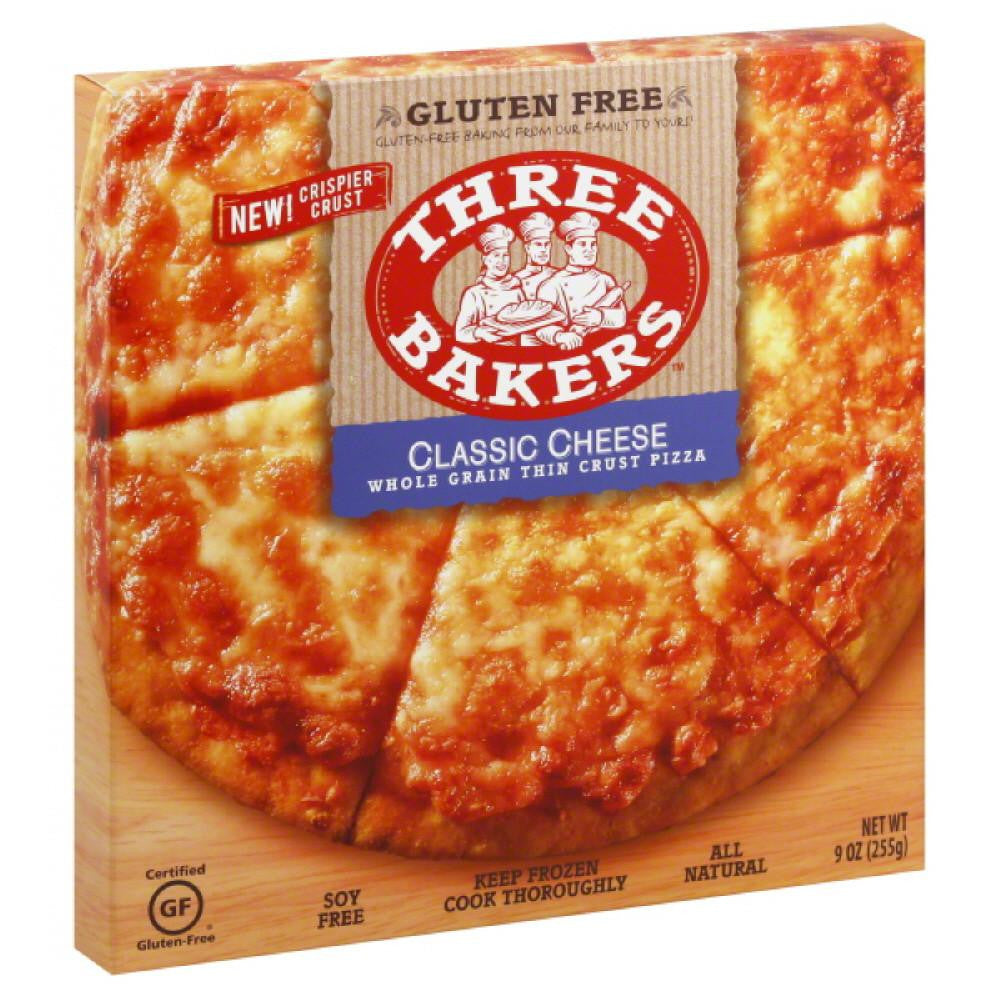 Three Bakers Classic Cheese Whole Grain Thin Crust Pizza, 9 Oz (Pack of 8)