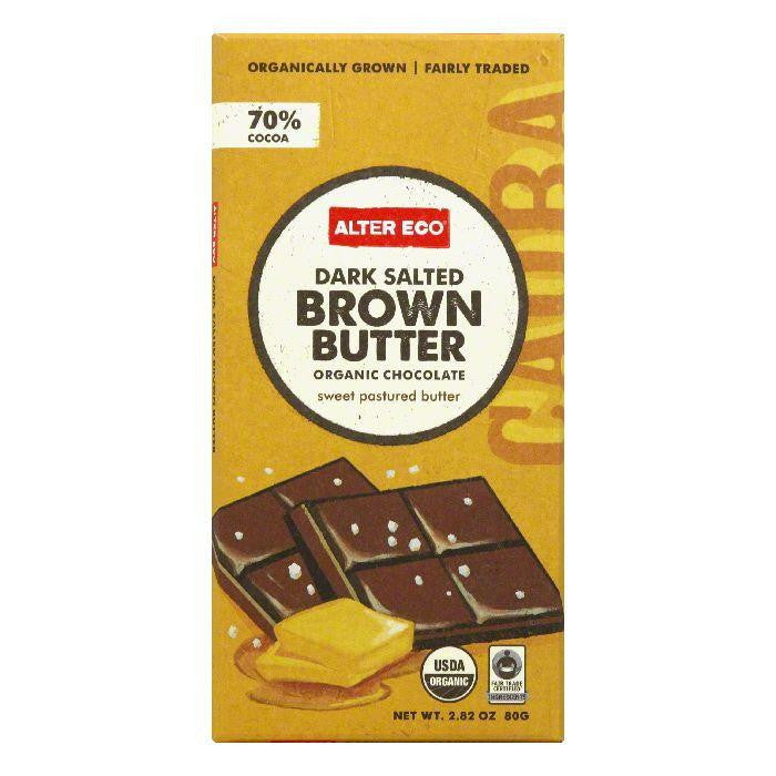 Alter Eco Dark Salted Brown Butter Organic Chocolate, 2.82 Oz (Pack of 12)