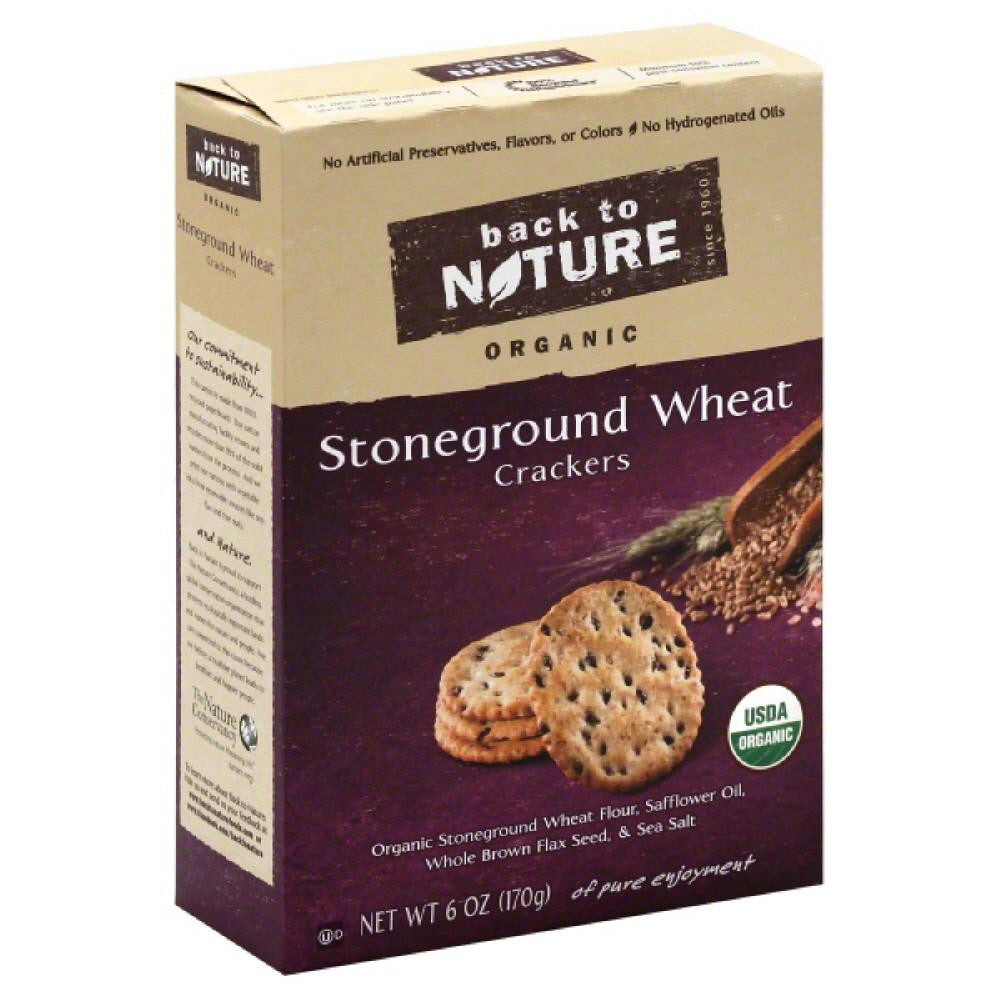 Back To Nature Stoneground Wheat Organic Crackers, 6 Oz (Pack of 6)
