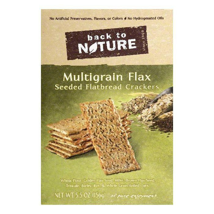Back To Nature Multigrain Flax Seeded Flatbread Crackers, 5.5 OZ (Pack of 6)