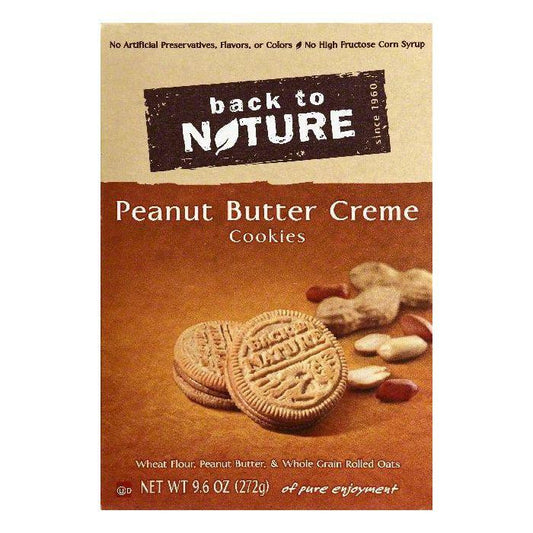 Back To Nature Peanut Butter Creme Cookies, 9.6 OZ (Pack of 6)