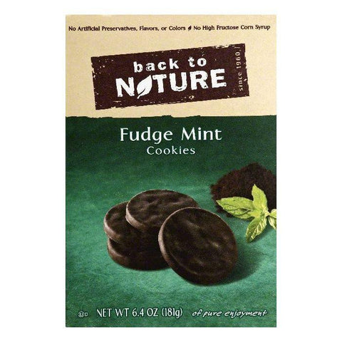 Back To Nature Fudge Mint Cookies, 6.4 OZ (Pack of 6)