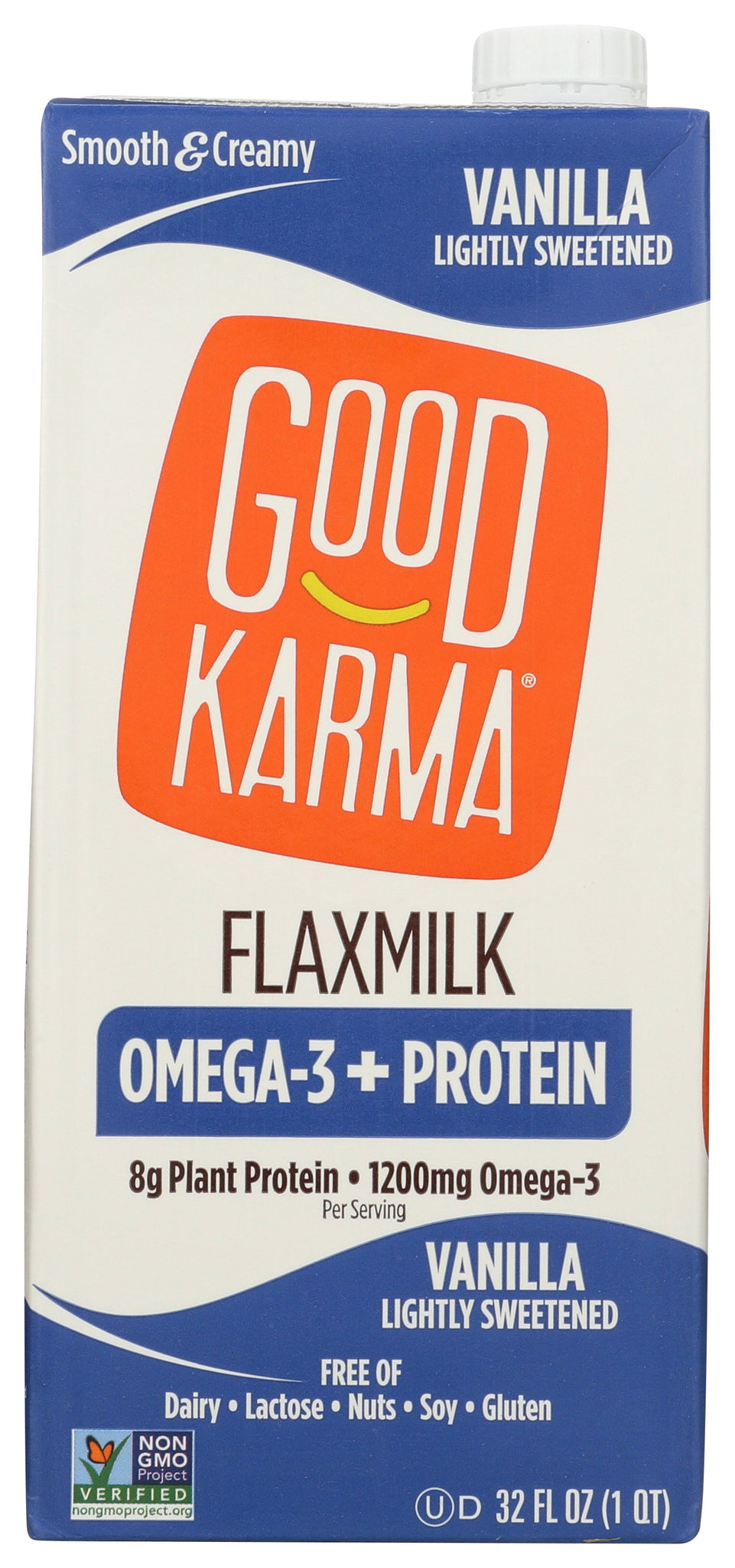 Good Karma Flaxmilk Vanilla, 32 fl oz (Pack of 6)