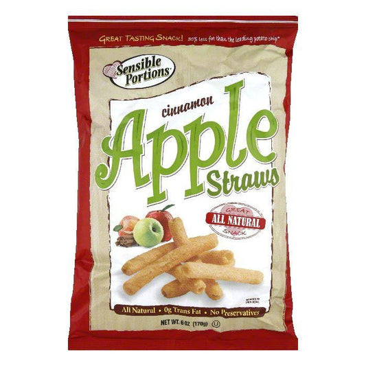 Sensible Portions Cinnamon Apple Straws, 6 OZ (Pack of 12)