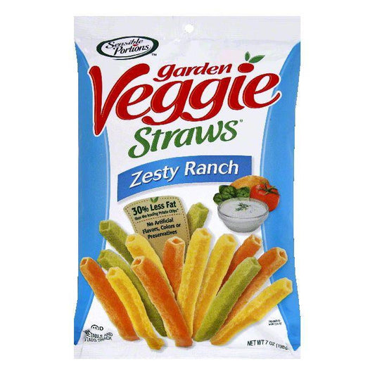 Sensible Portions Zesty Ranch Garden Veggie Straws, 7 Oz (Pack of 12)