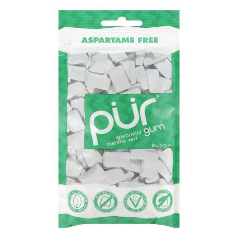 Pur Gum Spearmint Gum 60PC, 2.82 OZ (Pack of 12)