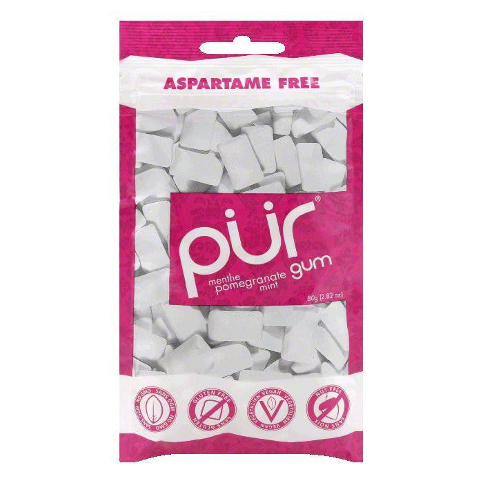 Pur Gum Pomegranate Mint Gum 60PC, 2.82 OZ (Pack of 12)