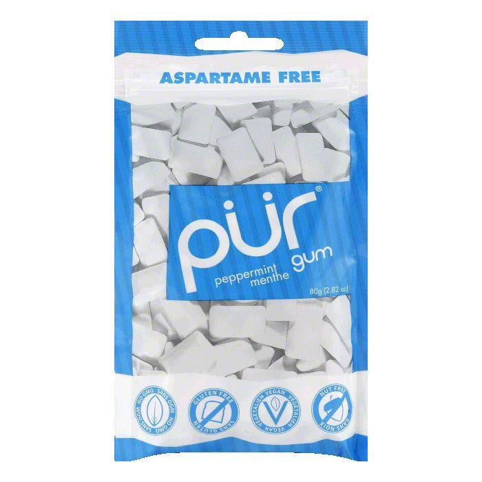 Pur Gum Peppermint Gum 60PC, 2.82 OZ (Pack of 12)