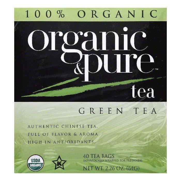 Organic & Pure Bags Organic Green Tea, 40 ea (Pack of 6)