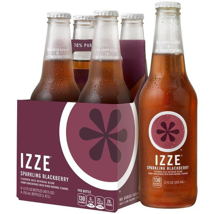 IZZE Sparkling Blackberry Juice 4-12 fl. Oz s (Pack of 6)