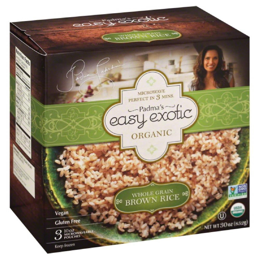 Padmas Easy Exotic Organic Whole Grain Microwaveable Pouches Brown Rice, 30 Oz (Pack of 6)