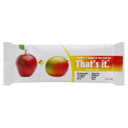 Thats It 1 Apple + 1 Mango Fruit Bar, 1.2 Oz (Pack of 12)