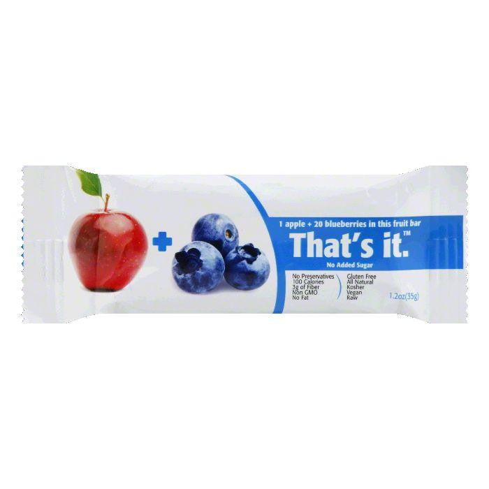 Thats It Apple + Blueberry Fruit Bar, 1.2 OZ (Pack of 12)