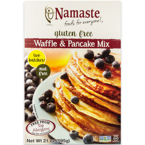 Namaste Foods Gluten Free Waffle & Pancake Mix, 21 OZ (Pack of 6)