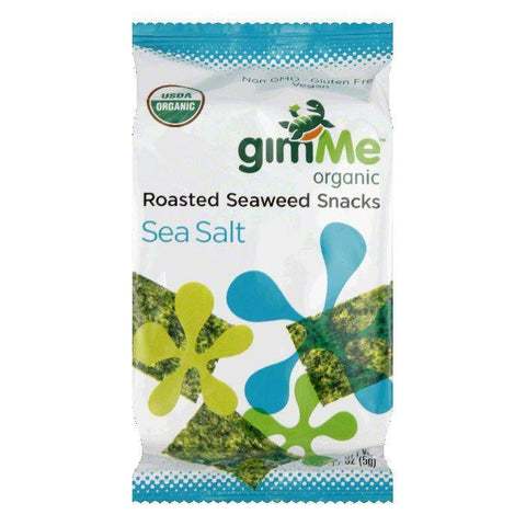 Gimme Seaweed Snack Roasted Seasalt, 0.17 OZ (Pack of 12)