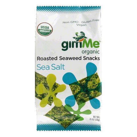 Gimme Seaweed Snack Roasted Seasalt, 0.35 OZ (Pack of 12)