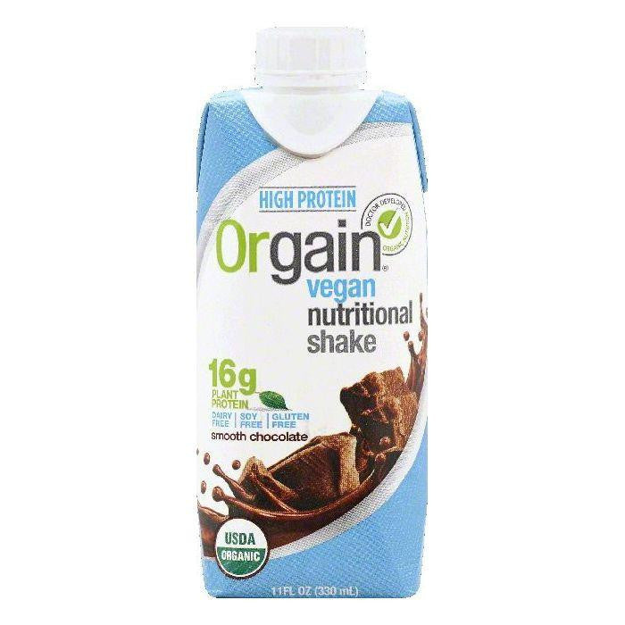 Orgain Smooth Chocolate Vegan Nutritional Shake, 11 OZ (Pack of 12)