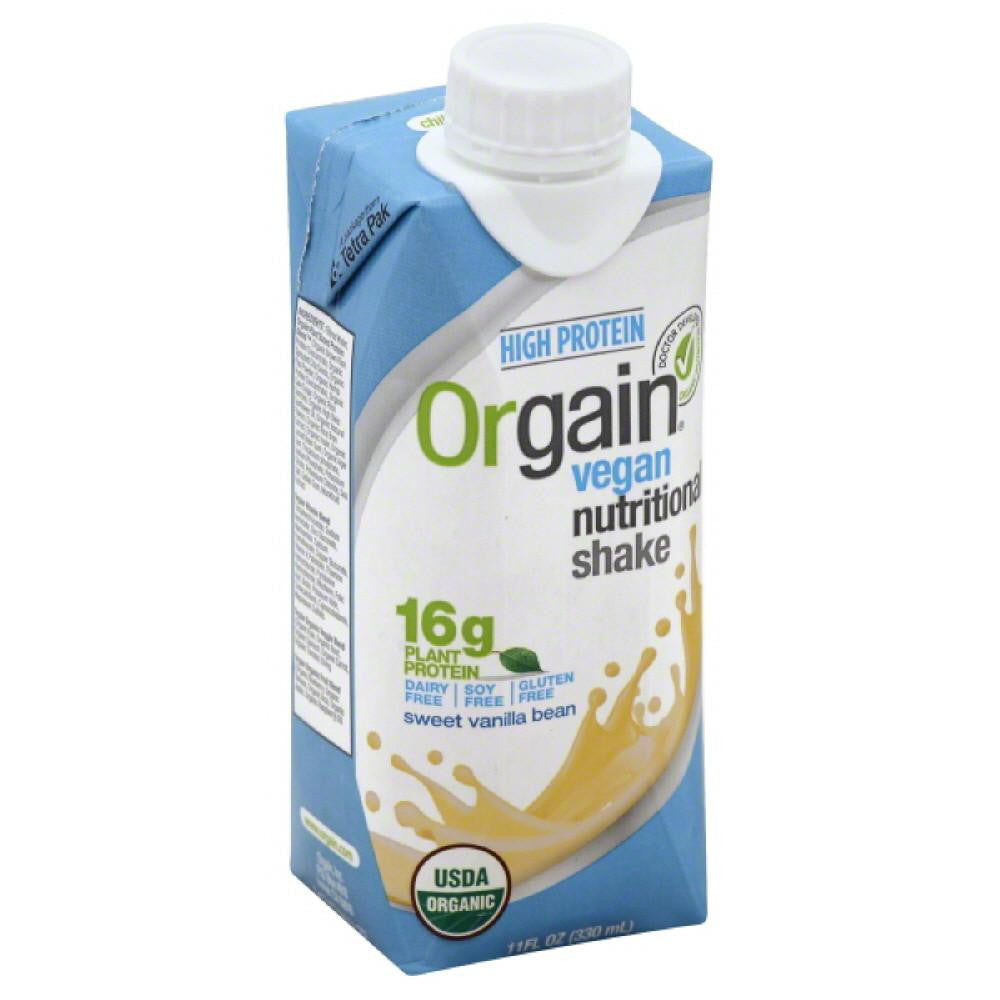 Orgain Sweet Vanilla Bean Vegan Nutritional Shake, 11 Oz (Pack of 12)