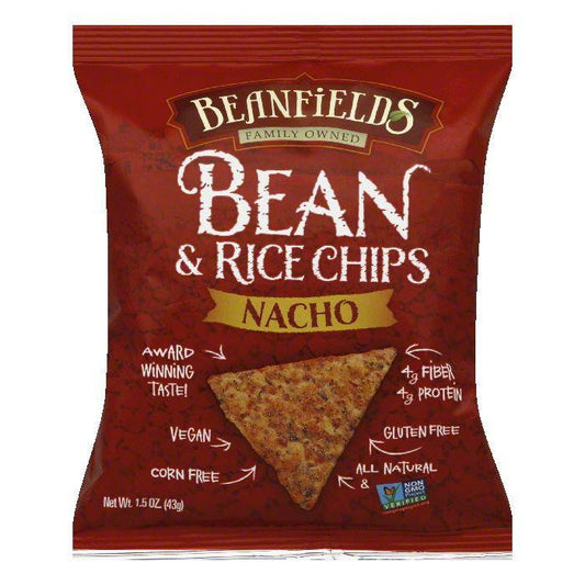 Beanfields Nacho Bean & Rice Chips, 1.5 Oz (Pack of 24)