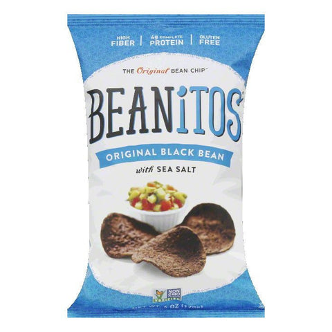Beanitos Sea Salt Black Bean Chips, 6 OZ (Pack of 6)