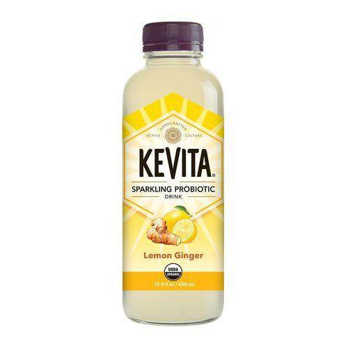 Kevita Lemon Ginger Sparkling Probiotic Ready to Drink, 15.2 Oz (Pack of 6)