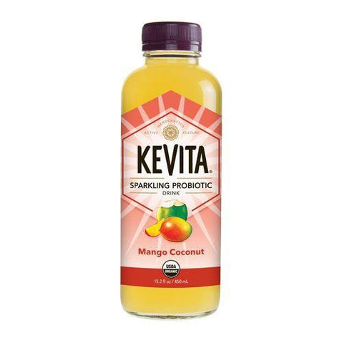 Kevita Mango Coconut Sparkling Probiotic Ready to Drink, 15.2 Oz (Pack of 6)