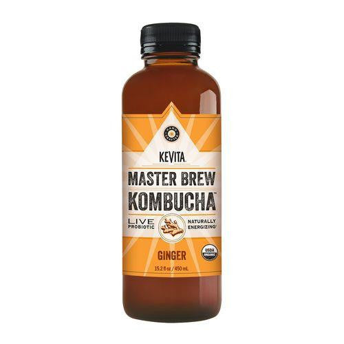 Kevita Master Brew Kombucha Ginger, 15.2 Oz (Pack of 6)