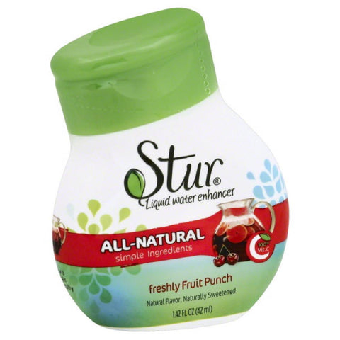 Stur Freshly Fruit Punch Liquid Water Enhancer, 1.4 Oz (Pack of 6)