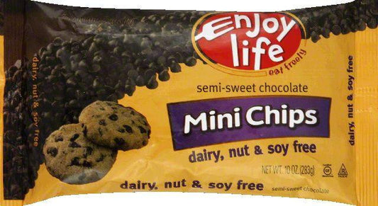 Enjoy Life Gluten Free Semi-Sweet Chocolate Chips, 10 OZ (Pack of 12)