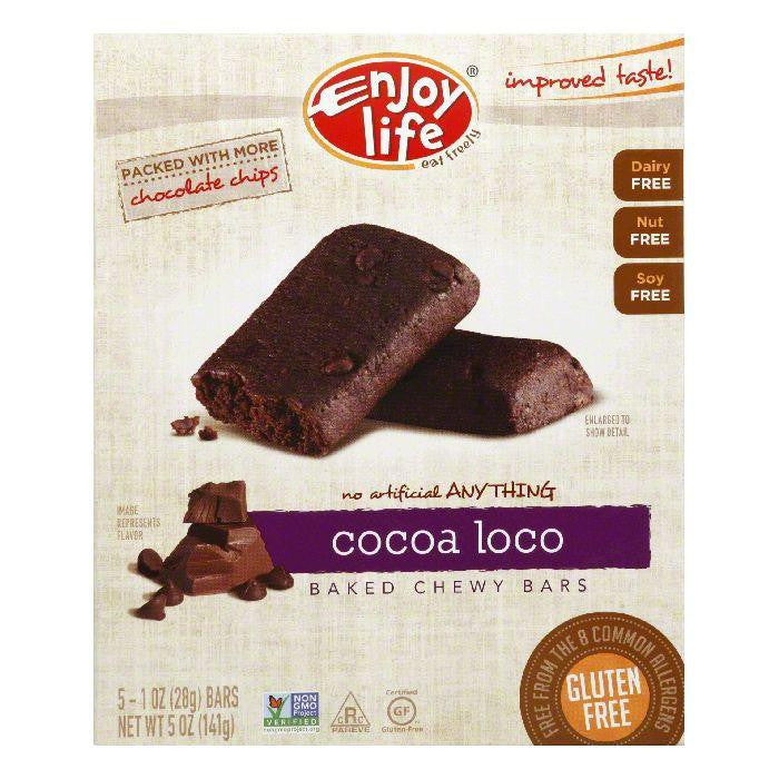 Enjoy Life Gluten Free Cocoa Loco Snack Bar, 5 OZ (Pack of 6)