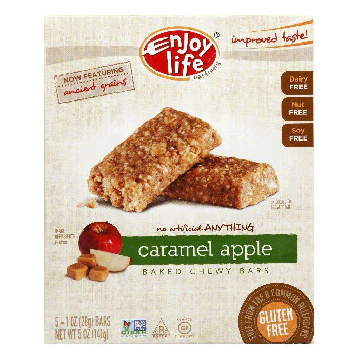 Enjoy Life Gluten Free Caramel Apple Snack Bar, 5 OZ (Pack of 6)