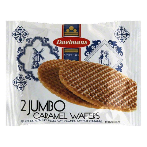 Daelman's Jumbo Caramel Wafer 2pk, 2.75 OZ (Pack of 12)