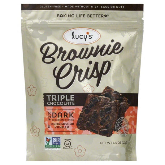 Lucys Triple Chocolate Brownie Crisp, 4.5 Oz (Pack of 8)