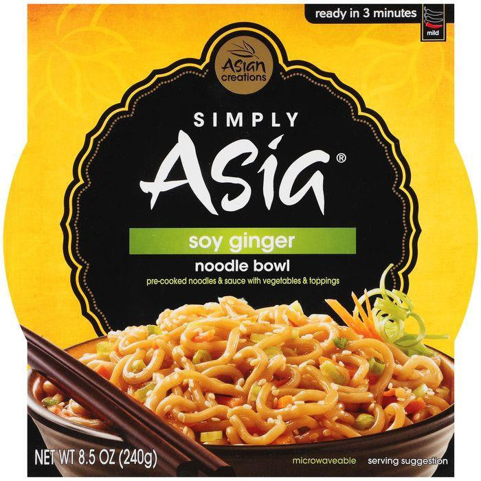 Simply Asia Noodle Bowl Soy Ginger 8.5 Oz Sleeve (Pack of 6)