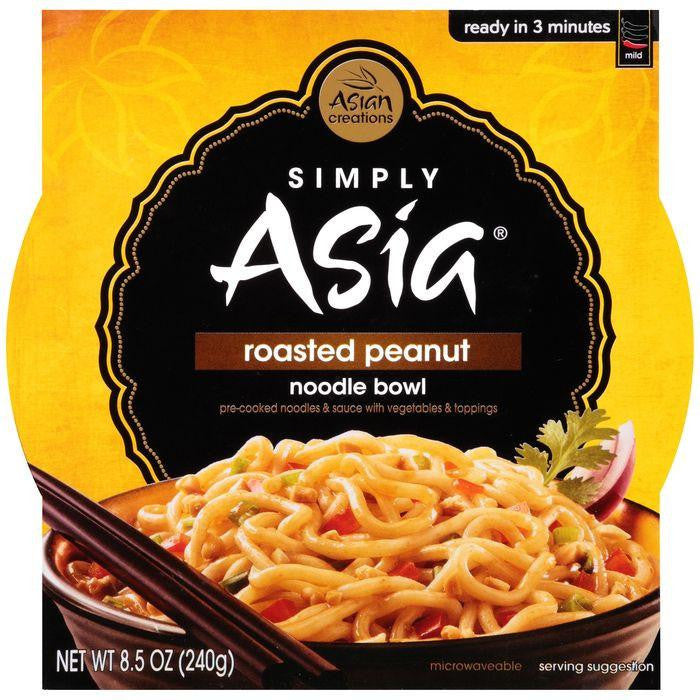 Simply Asia Roasted Peanut Noodle Bowl 8.5 Oz Sleeve (Pack of 6)