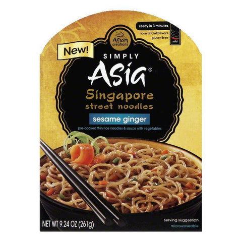 Simply Asia Sesame Ginger Mild Singapore Street Noodles, 9.24 Oz (Pack of 6)
