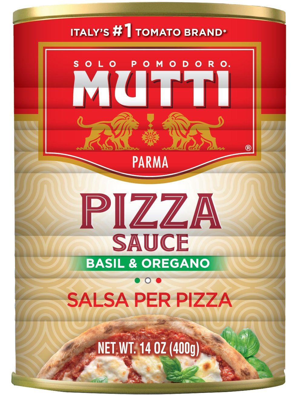 Mutti Pizza Sauce with Spices, 14 OZ (Pack of 6)