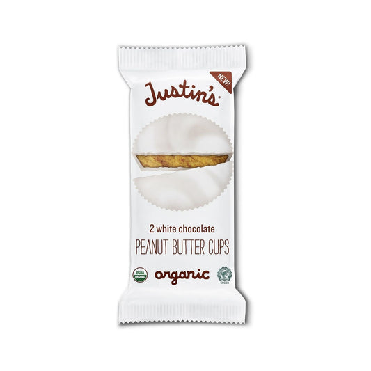 Justin's White Chocolate Organic Peanut Butter Cups, 1.4 Oz (Pack of 12)