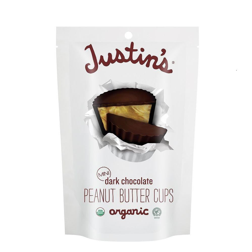 Justin's Organic Mini Dark Chocolate Peanut Butter Cups, 4.7 Oz (Pack of 6)