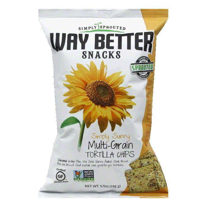Way Better Snacks Simply Sunny Multigrain Tortilla Chips, 5.5 OZ (Pack of 12)