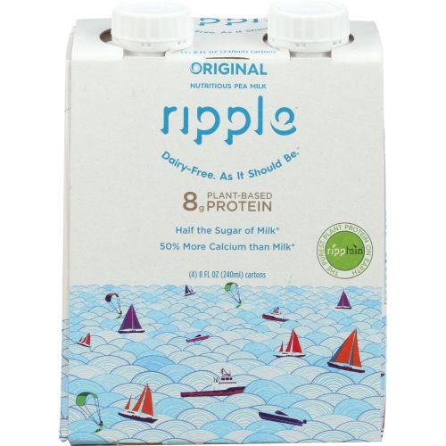 Ripple Original Pea Milk, 32 fl oz (Pack of 4)