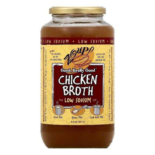 Zoup Low Sodium Chicken Broth, 31 OZ (Pack of 6)