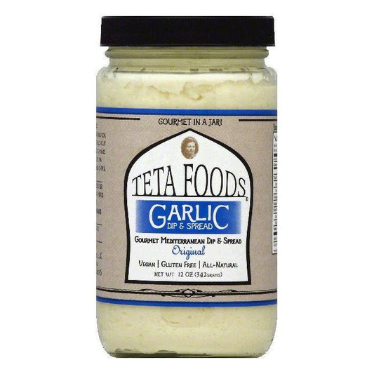 Teta Foods Original Gourmet Mediterranean Garlic Dip & Spread, 12 OZ (Pack of 12)