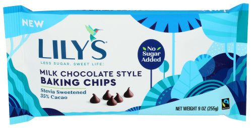 Lily's Sweets Milk Chocolate Baking Chips, 9 Oz (Pack of 12)