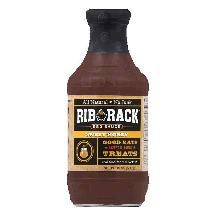 Rib Rack Sweet Honey BBQ Sauce, 19 OZ (Pack of 6)