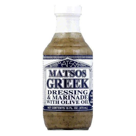 Matsos Dressing Greek Salad, 16 OZ (Pack of 6)