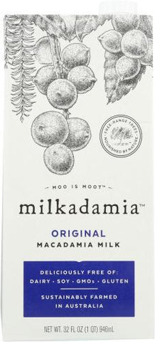 Milkadamia Original Macadamia Milk, 32fl oz (Pack of 6)