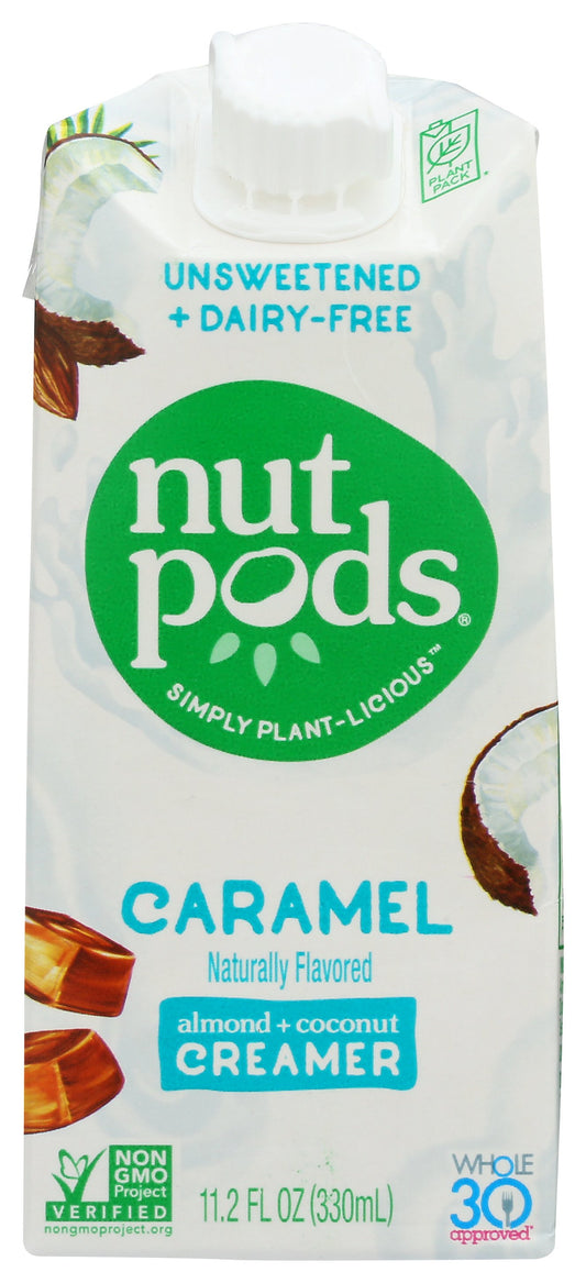 Nutpods Unsweetened Caramel Almond + Coconut Creamer, 11.2 fl oz (Pack of 12)