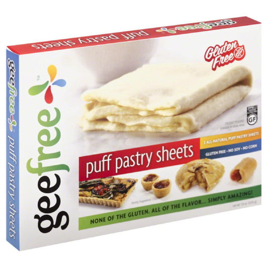 Geefree Puff Pastry Sheets, 18 Oz (Pack of 12)